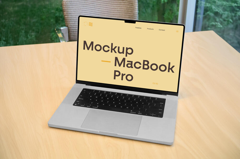 MacBook Pro in Office Mockup