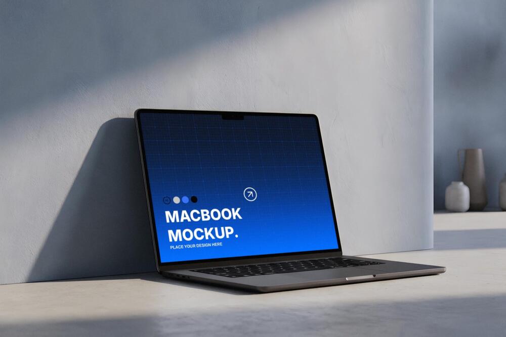 MacBook Pro Minimalist Studio Mockup
