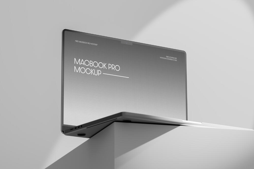Macbook Pro Mockup On Podium