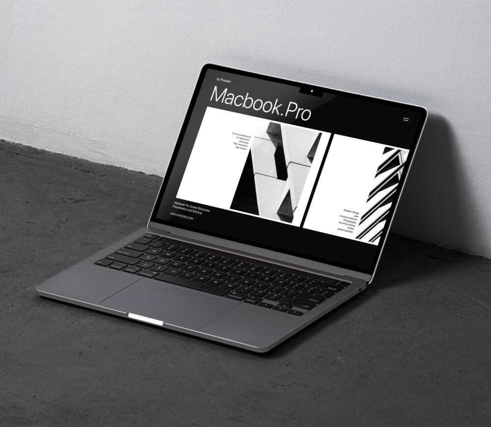 Macbook Pro Psd Mockup Showcase Screen