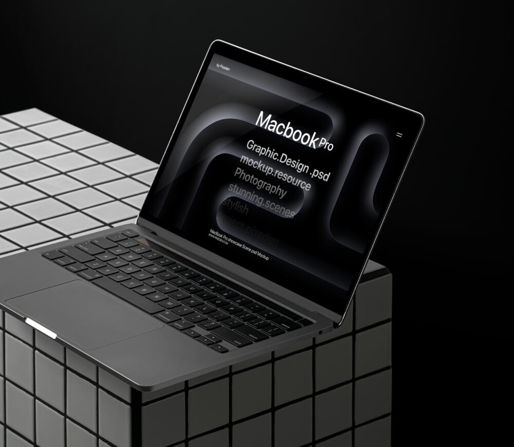 MacBook Pro Psd Scene Showcase Display