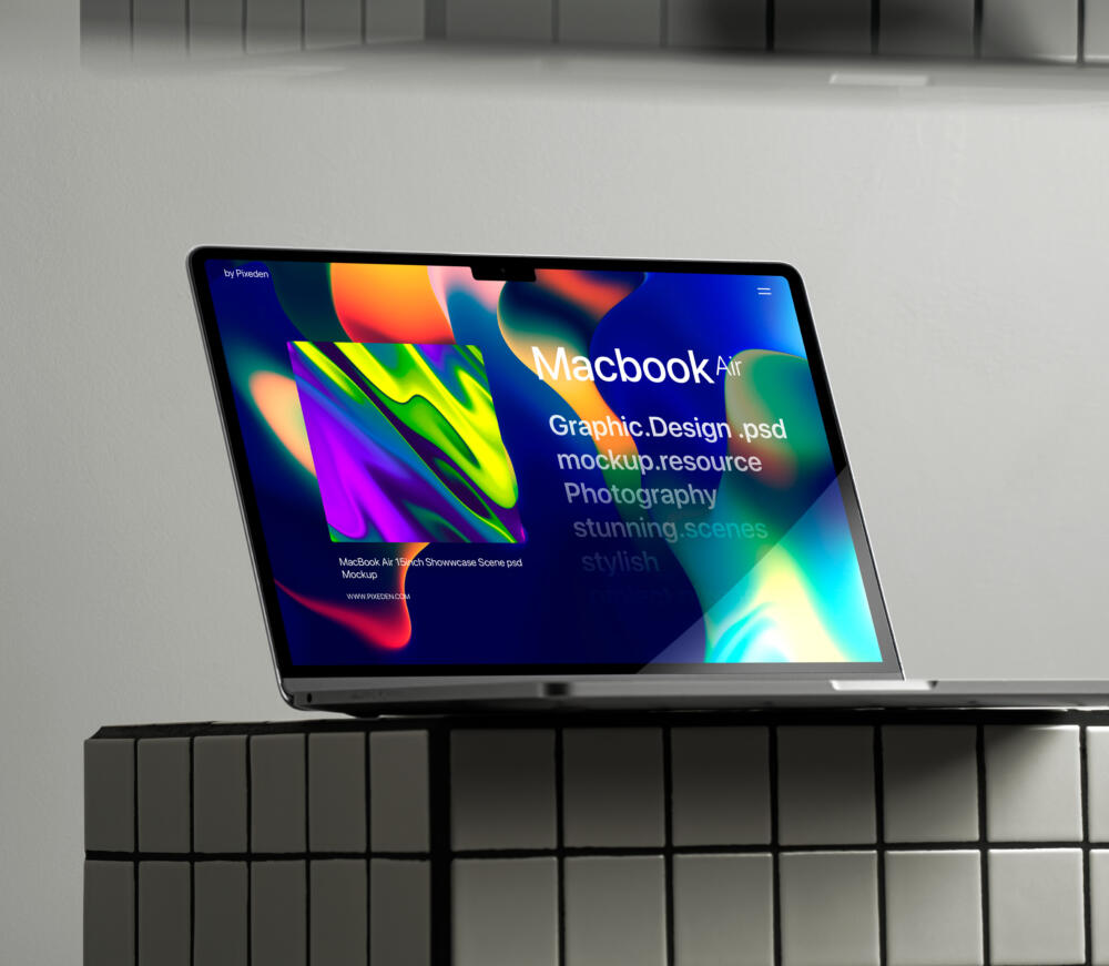 MacBook Pro Showcase Screen Scene Psd Mockup