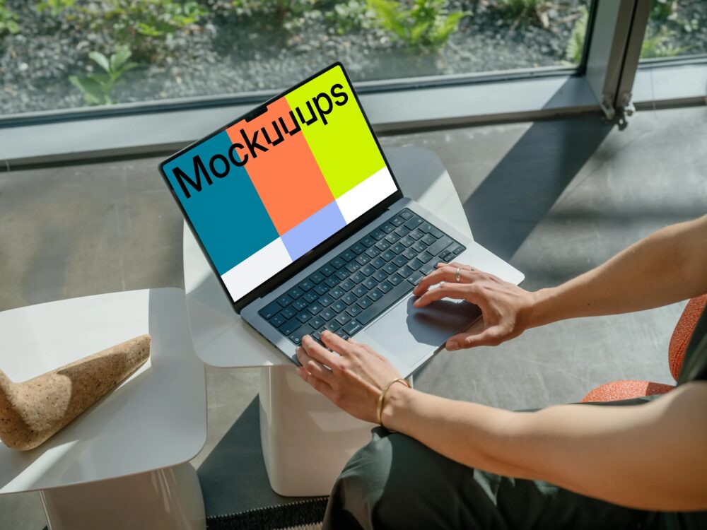 MacBook Pro with Female Professional