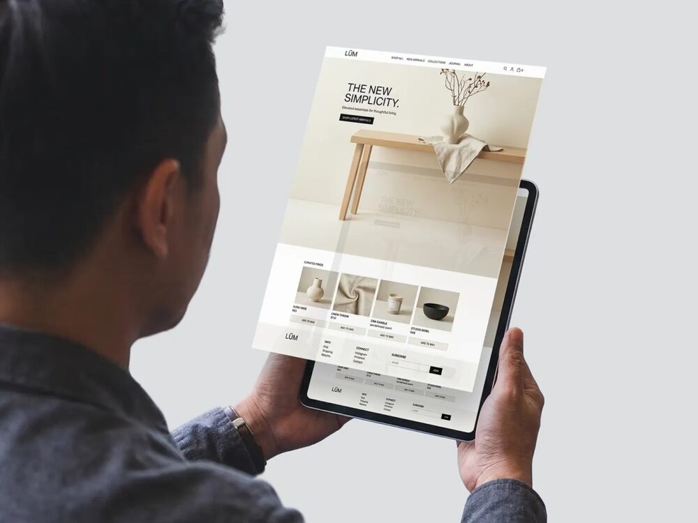 Male Holding Tablet Mockups