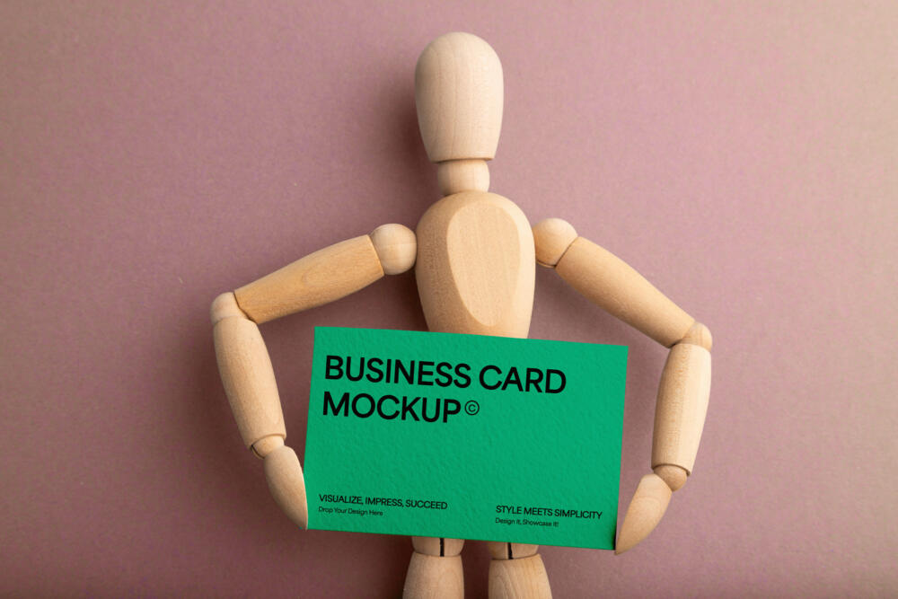 Manikin Business Card Mockup