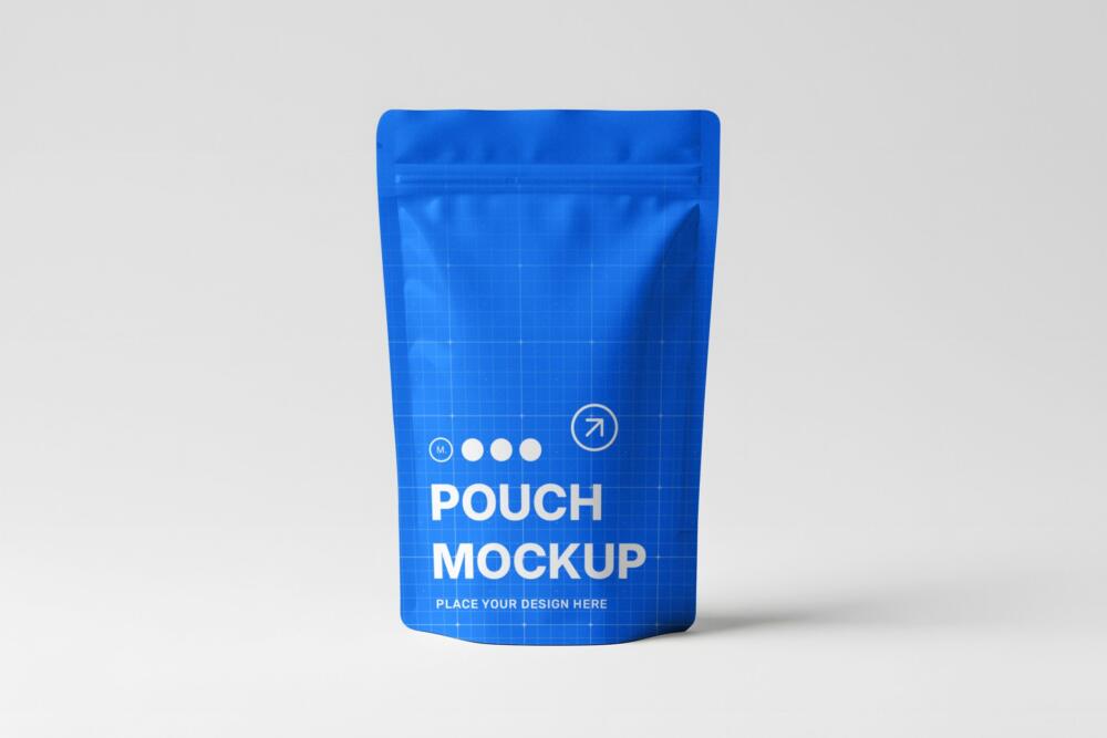 Matte Stand-up Pouch Packaging Mockup