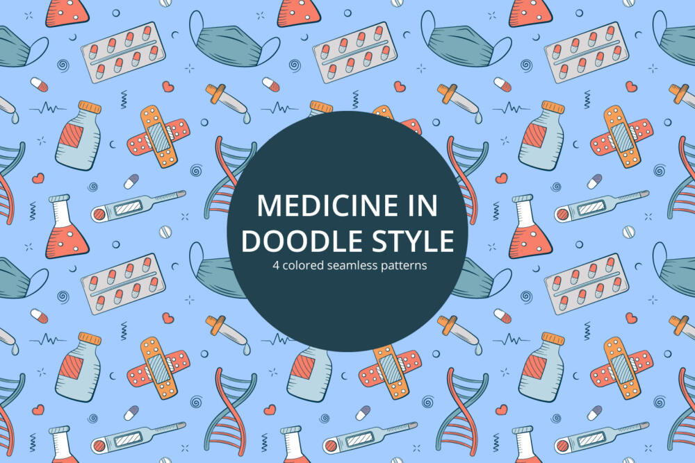 Vegetables Vector Pattern in Monochrome Style