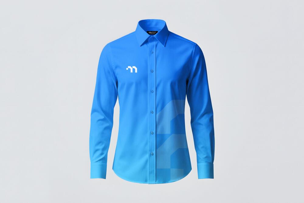 Men's Long Sleeve Shirt Mockup Front View