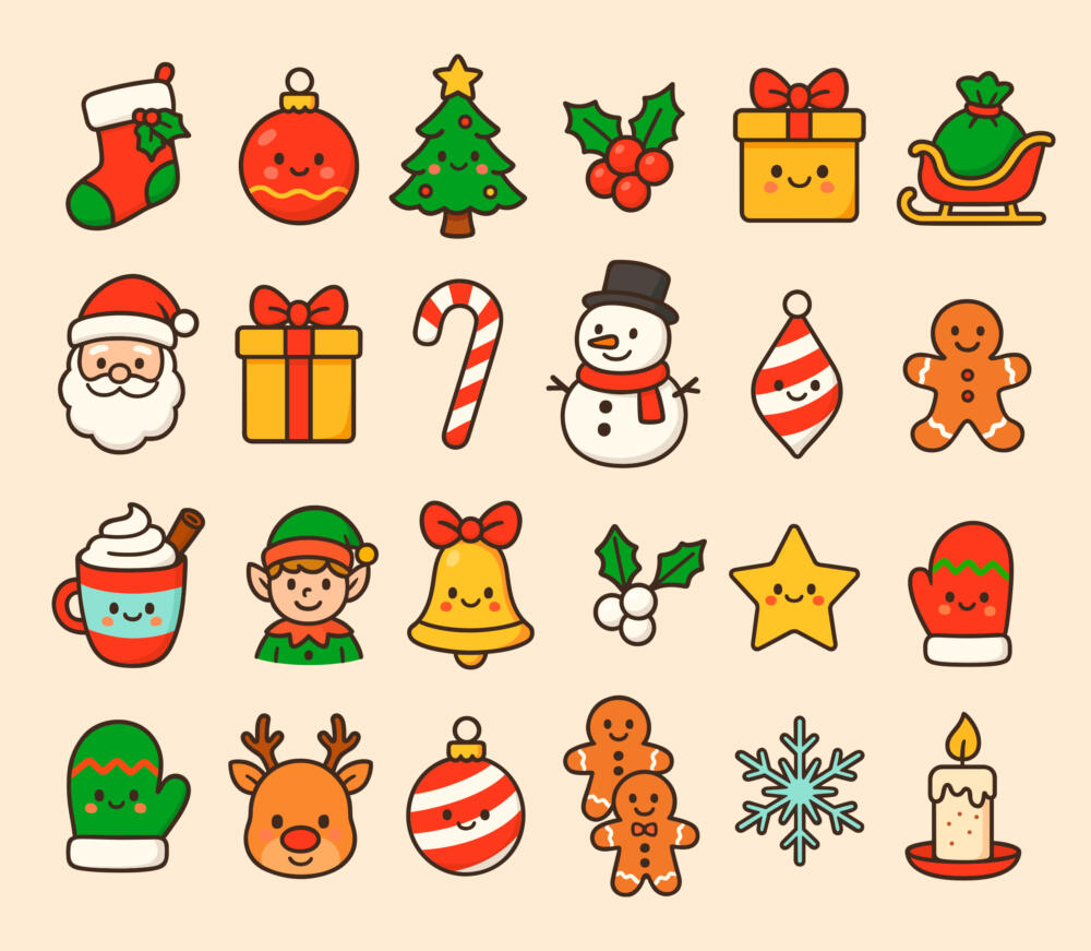 Merry Christmas Hollyday Vector Elements