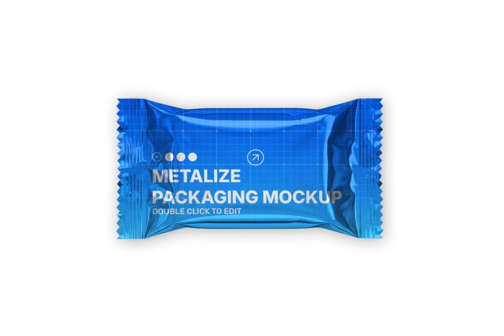 Metalized Snack Packaging Mockup