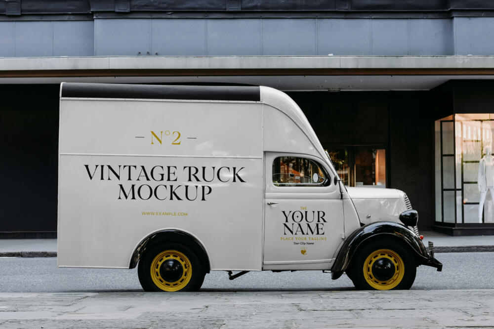 Mini Truck PSD Mockup