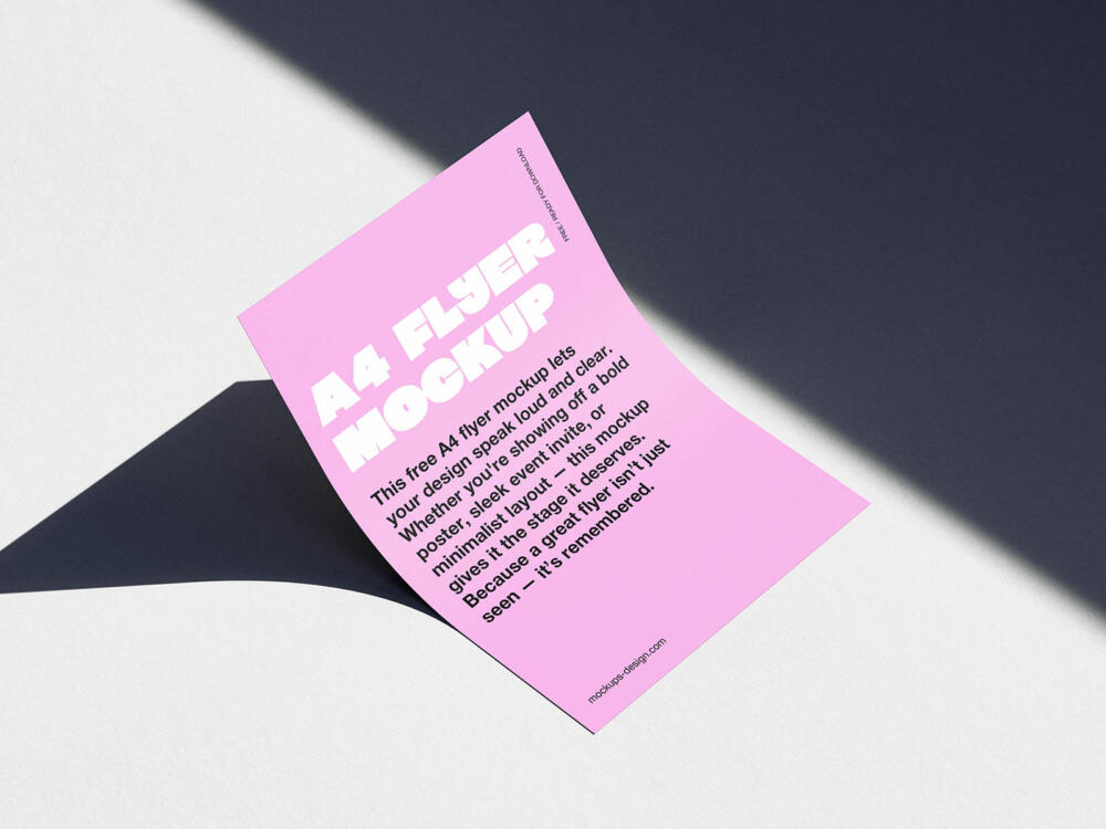 Minimal A4 flyer mockup