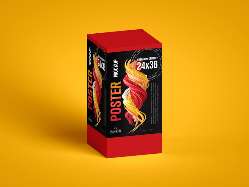 Modern 3D 24x36 Poster Mockup