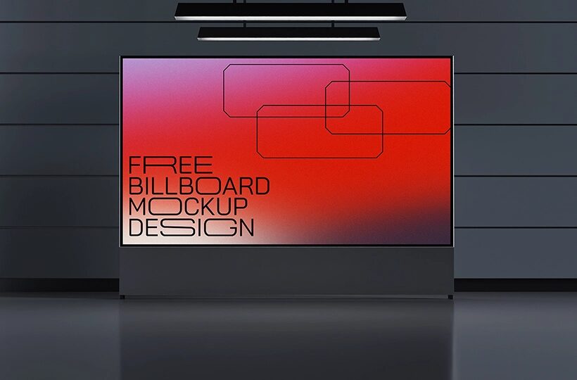 Modern Billboard Mockup Screen, PSD