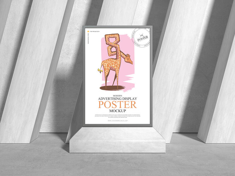 Modern Brand Advertising Display Poster Mockup