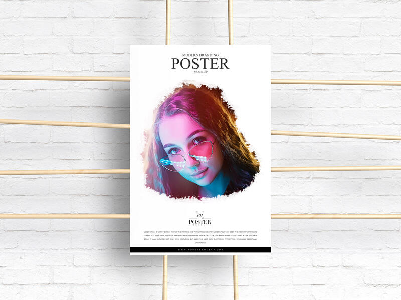Modern Branding Advertising Poster Mockup
