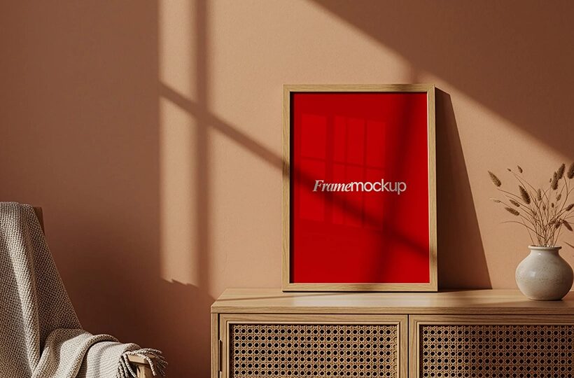 Modern Photo Frame Mockup on a Table