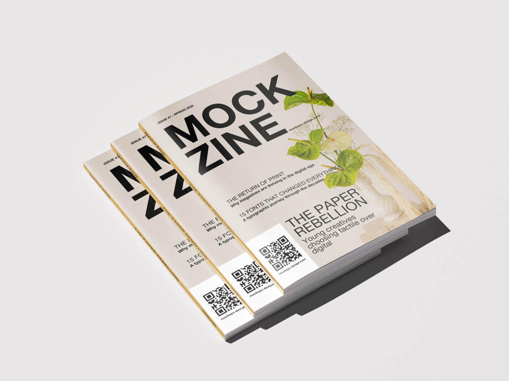 Multi-view magazine mockup