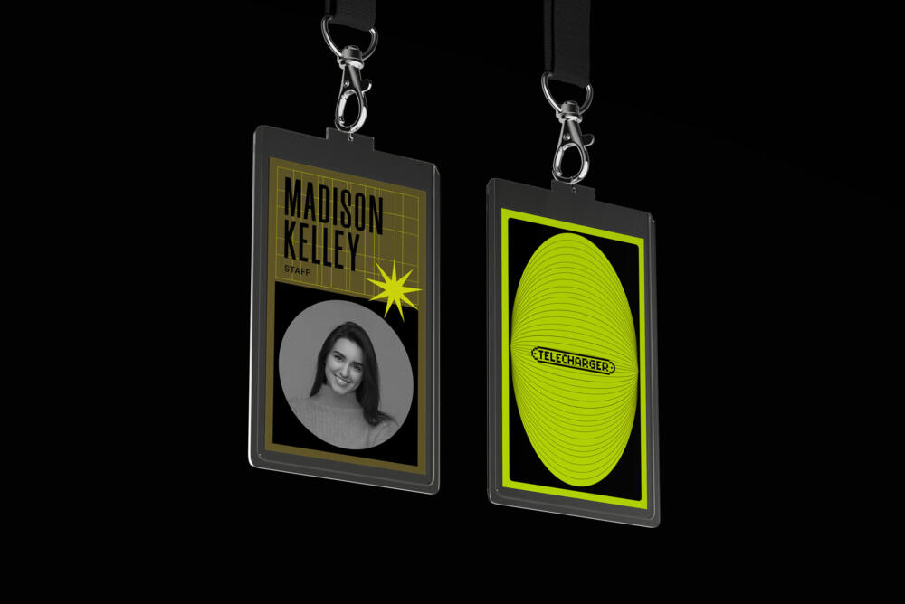 Name Tag Badge Mockup V2 Front View
