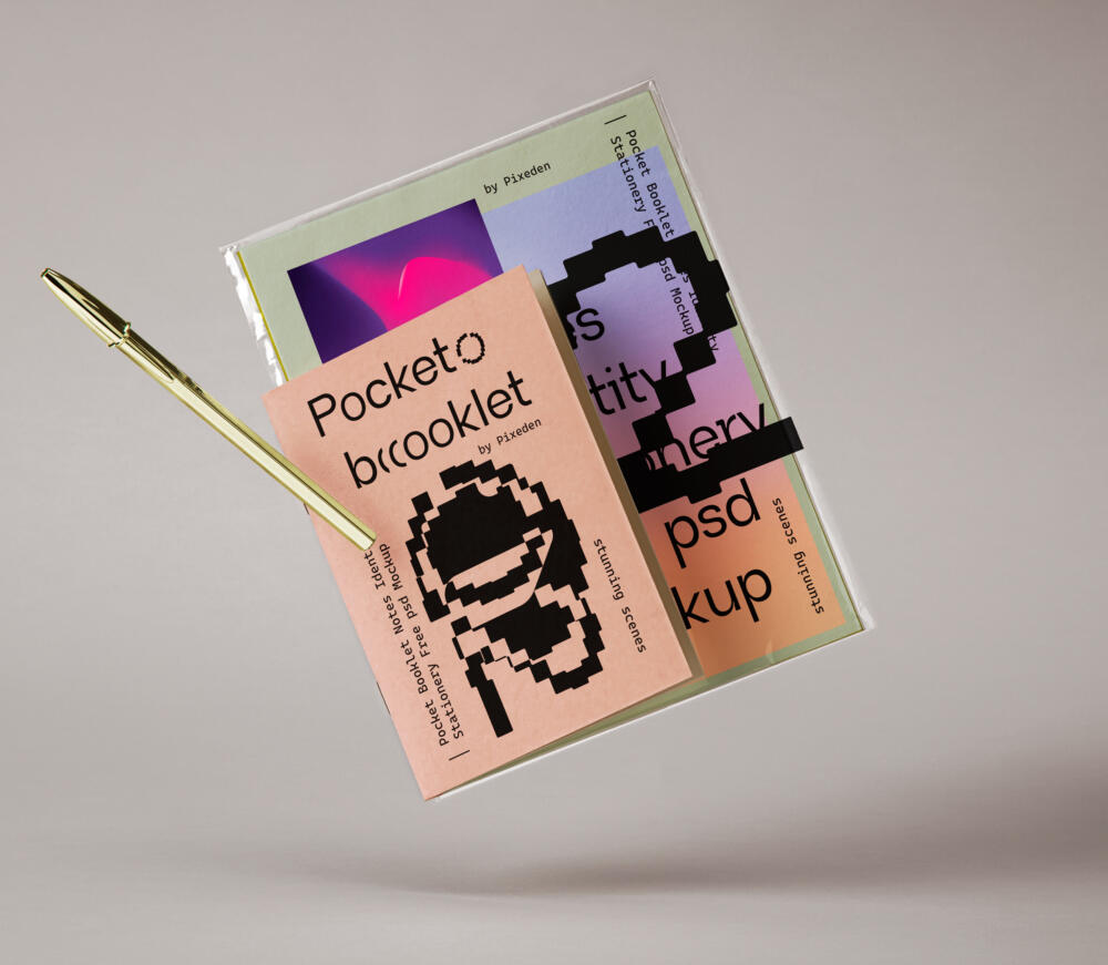 Notebook Booklet Psd Stationery Mockup Set
