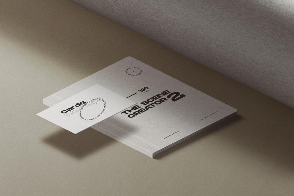 Notepad And Business Mockups Shadow Overlay Isometric