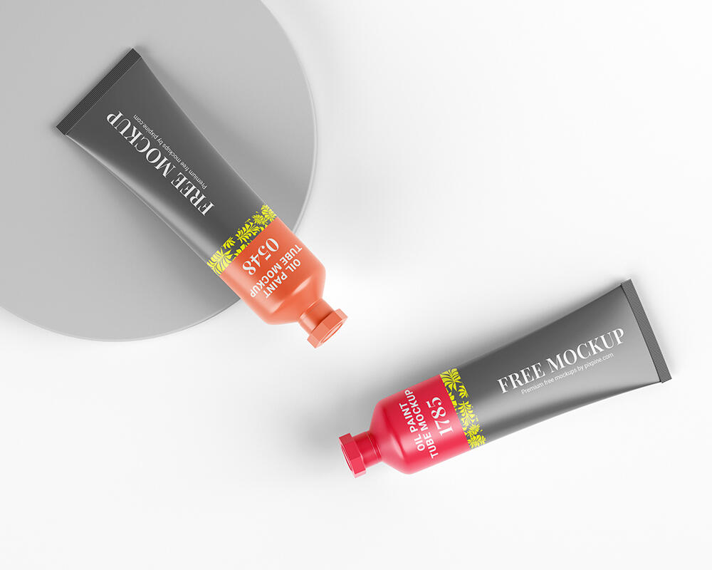 Oil Paint Tube Mockup - and Premium Mockups
