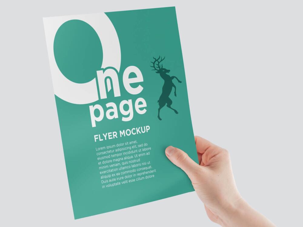 One Page Flyer Mockup