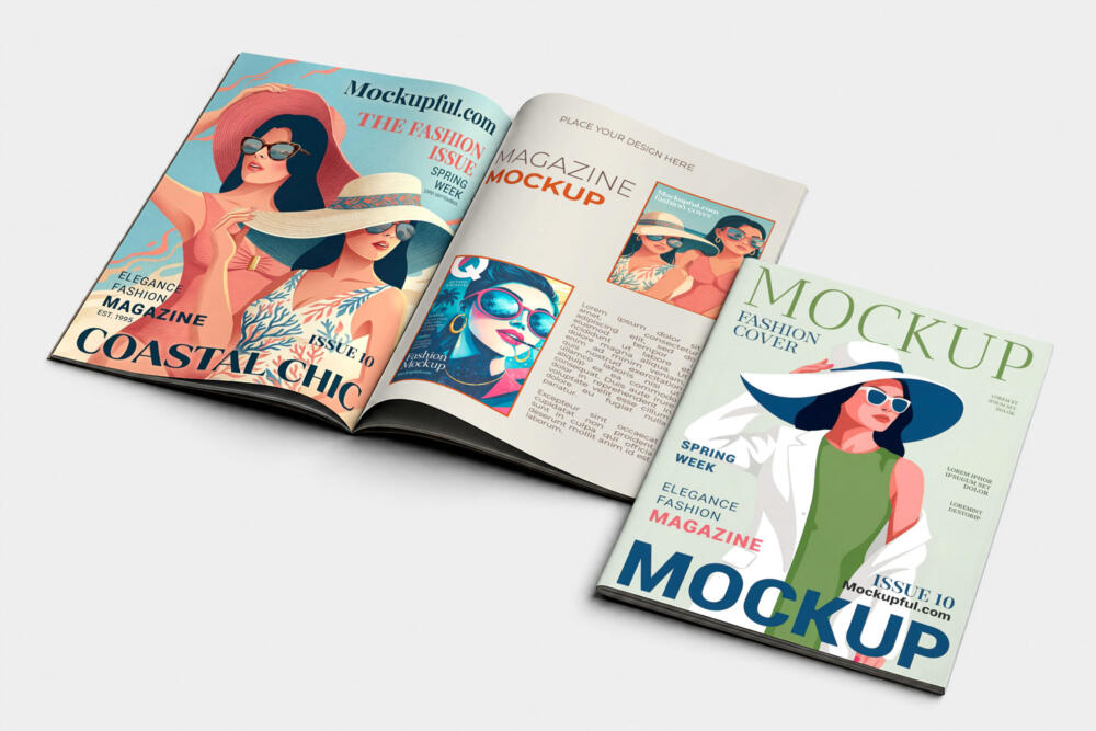 Open Magazine Mockups