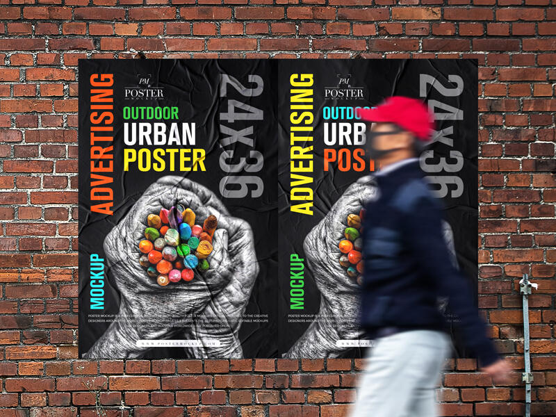 Outdoor Advertising 24x36 Urban Poster Mockup