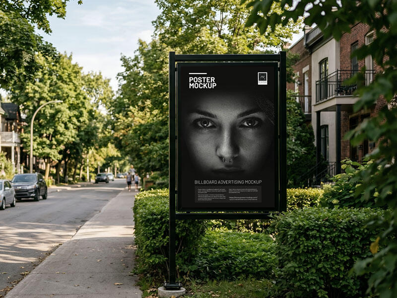 Outdoor Advertising Billboard Poster Mockup
