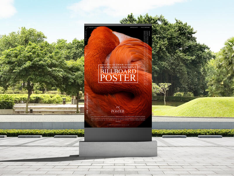 Outdoor Brand Advertisement Billboard Poster Mockup