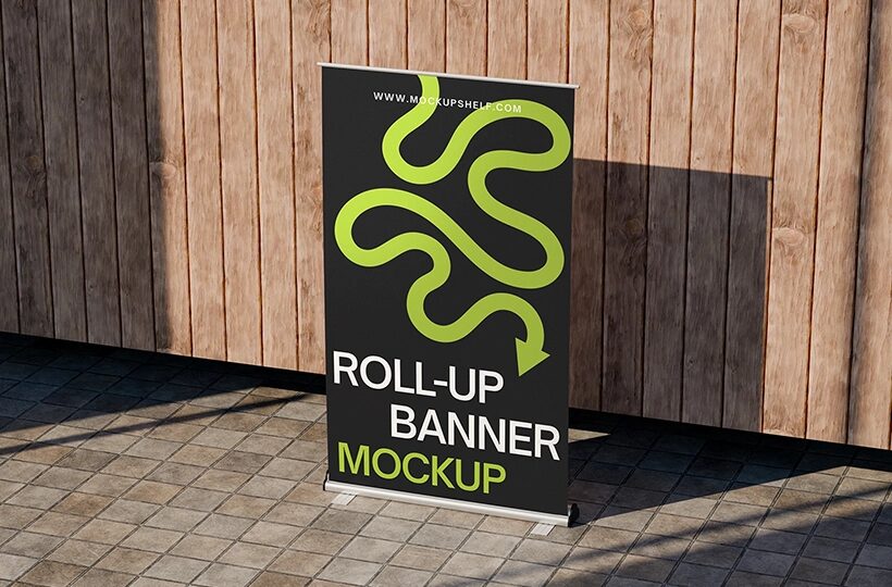 Outdoor Roll-Up Banner Mockup