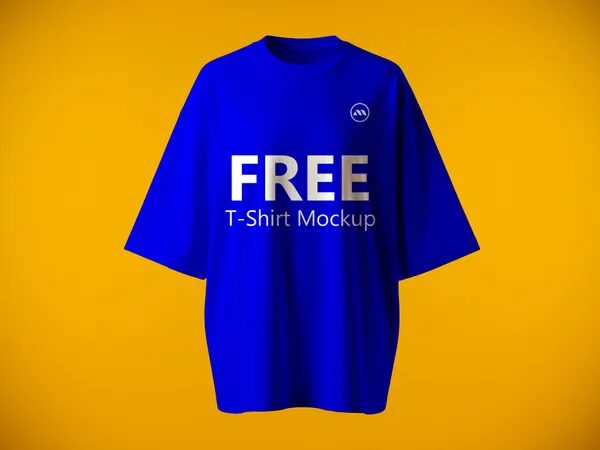 Oversized Drop Shoulder T-Shirt Mockup — Front View (PSD)