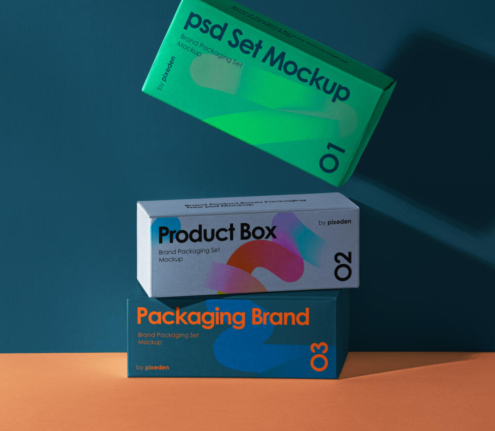 Packaging Product Branding Boxes Mockup