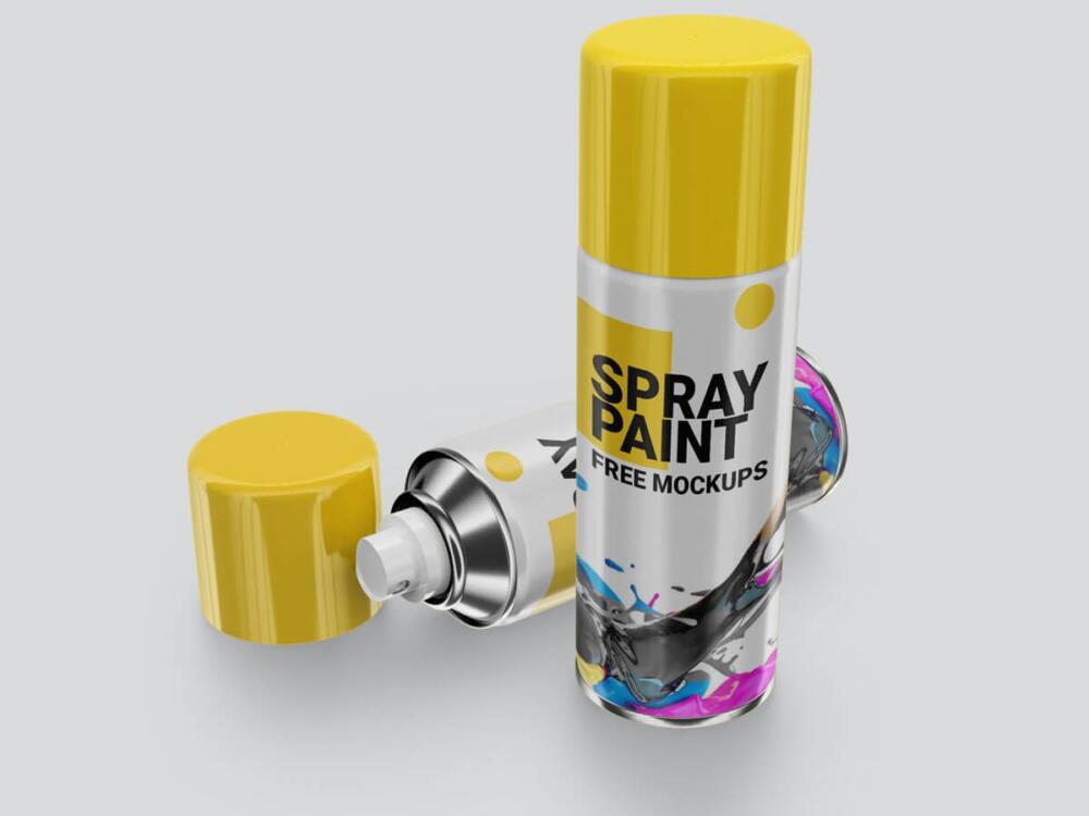 Paint Spray Can Mockups