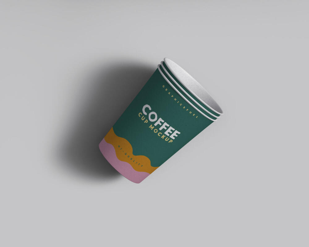 Paper Disposable Coffee Cup Mockup