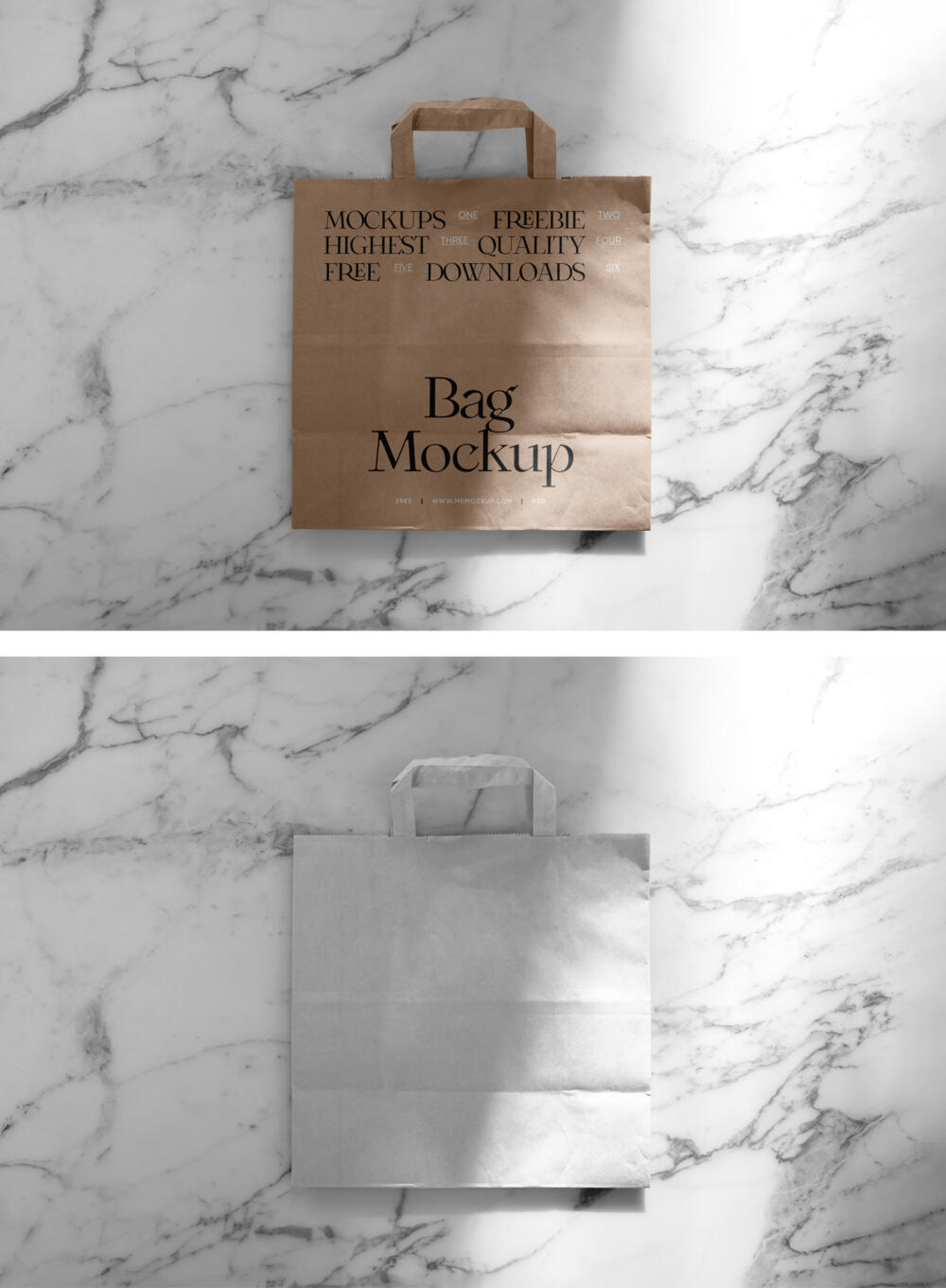 Paper Shopping Bag PSD Mockup