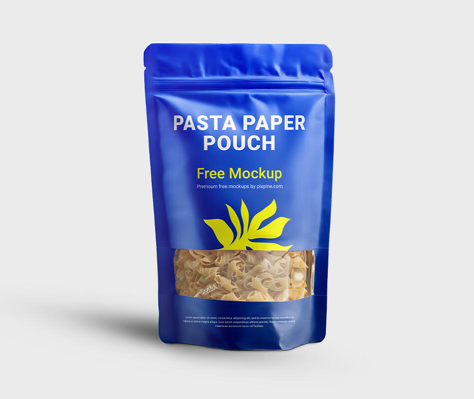 Pasta Paper Pouch Mockup - Mockup PSD