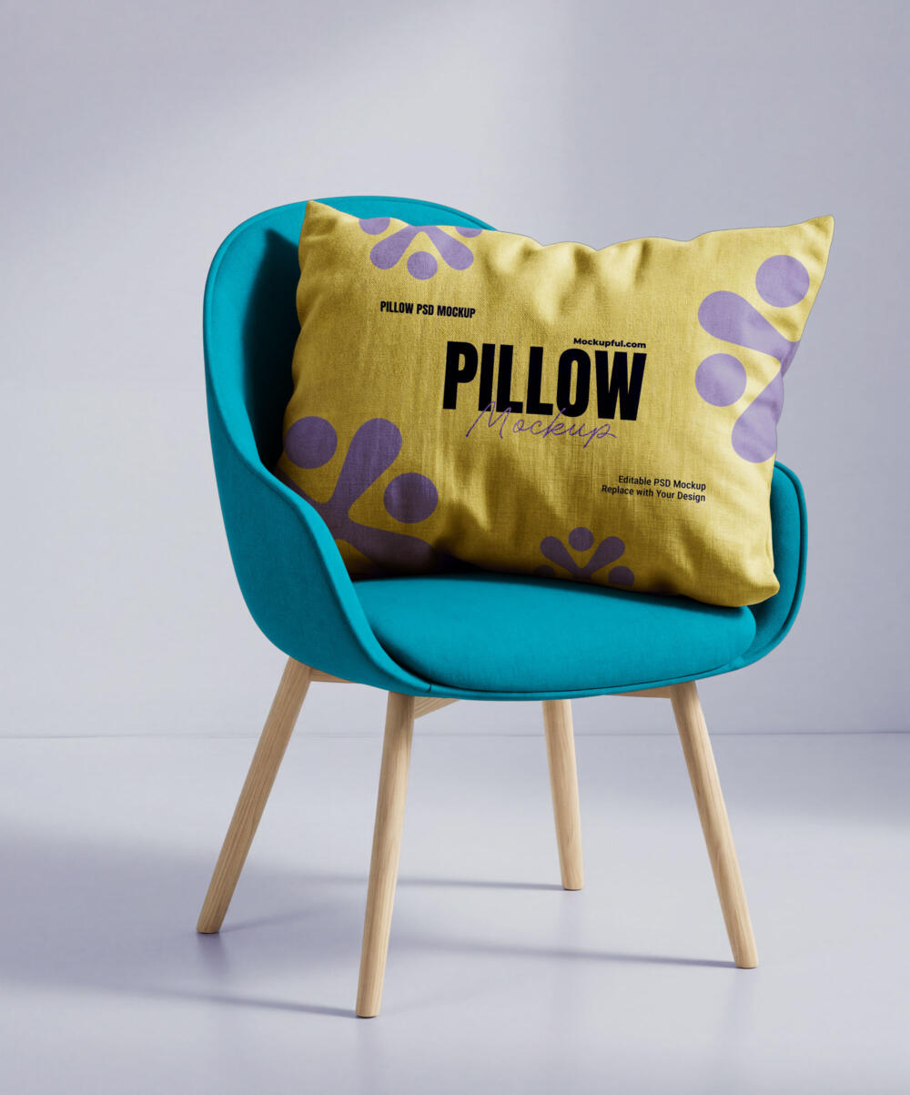 Pillow on Chair Mockup