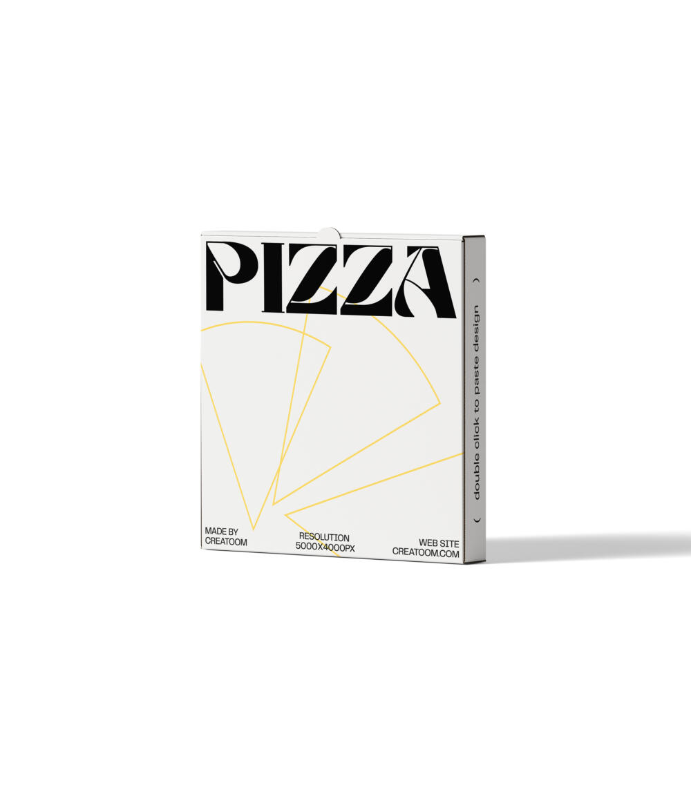 Pizza Box Mockup V4 Front View | Mockup store