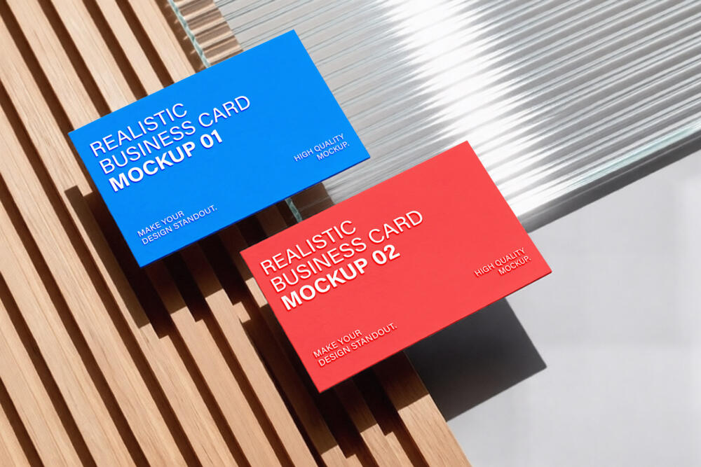 Plexiglass Business Card Mockup