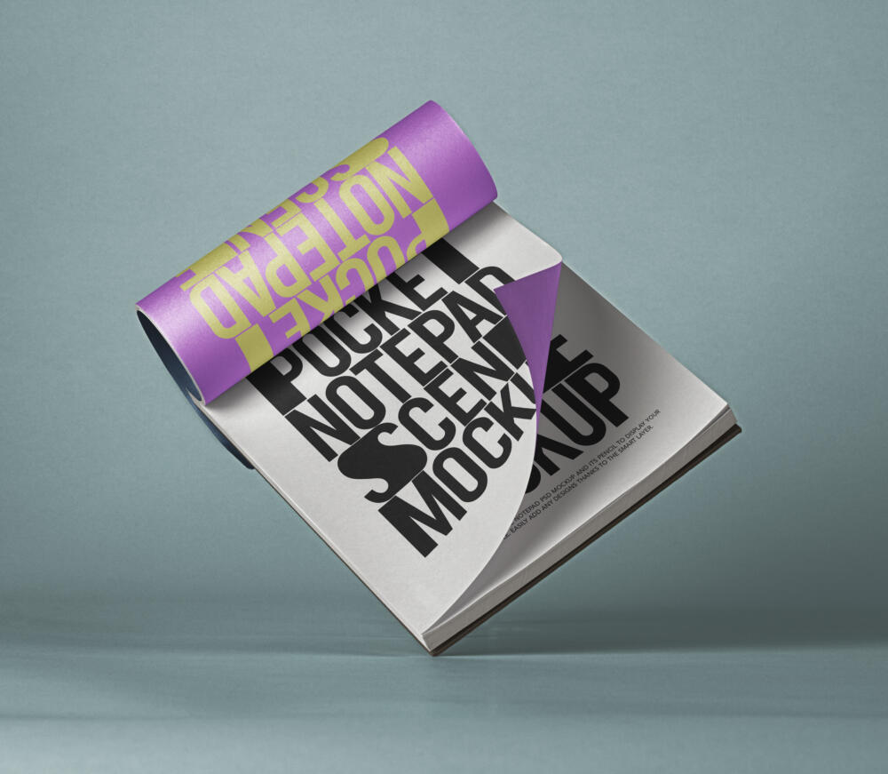Pocket Psd Notepad Mockup Scene