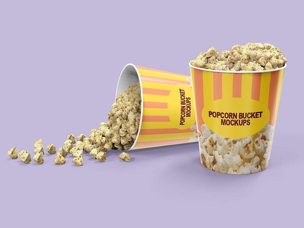 Popcorn Bucket Packaging Mockups
