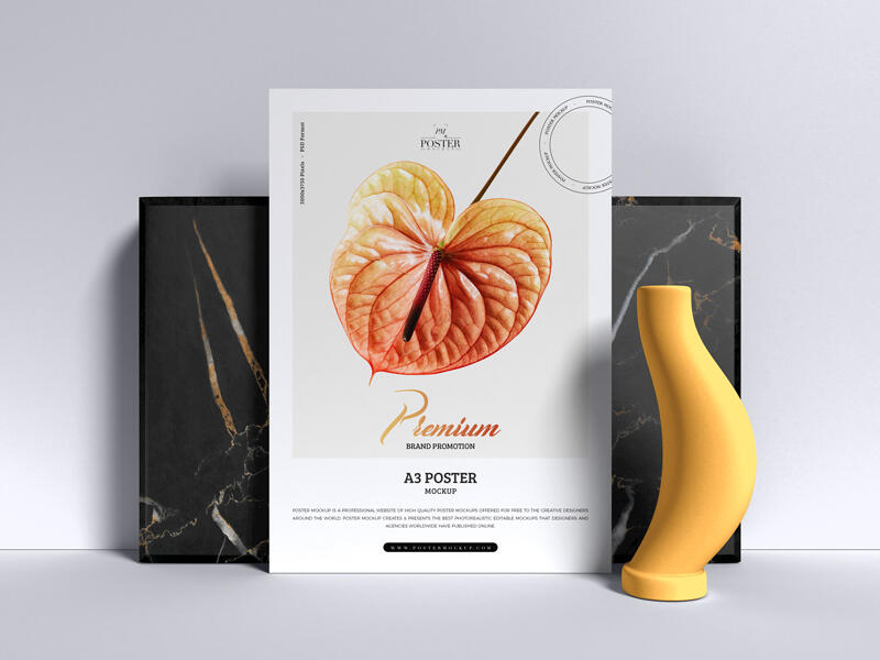 Premium Brand Promotion A3 Poster Mockup