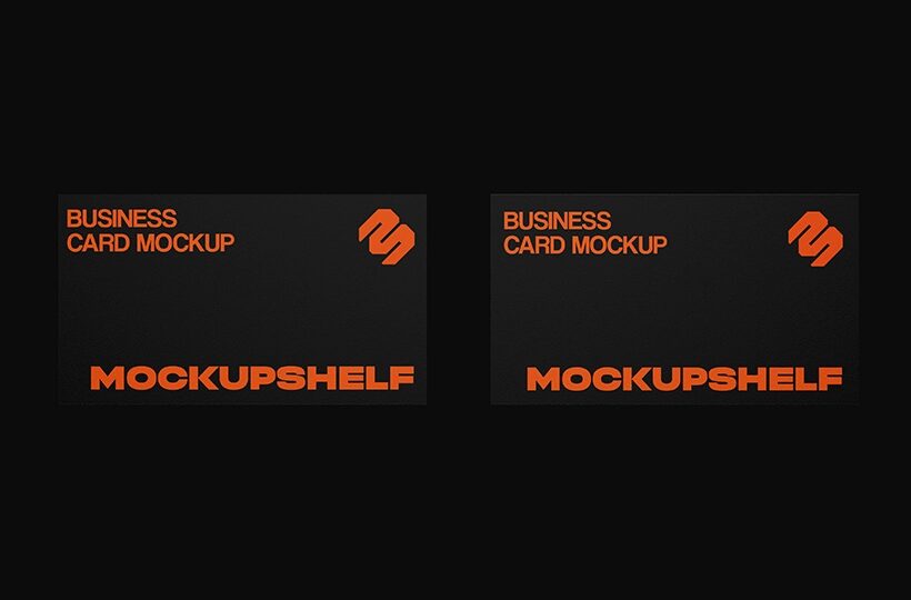 Premium Business Card Mockup Front Back PSD