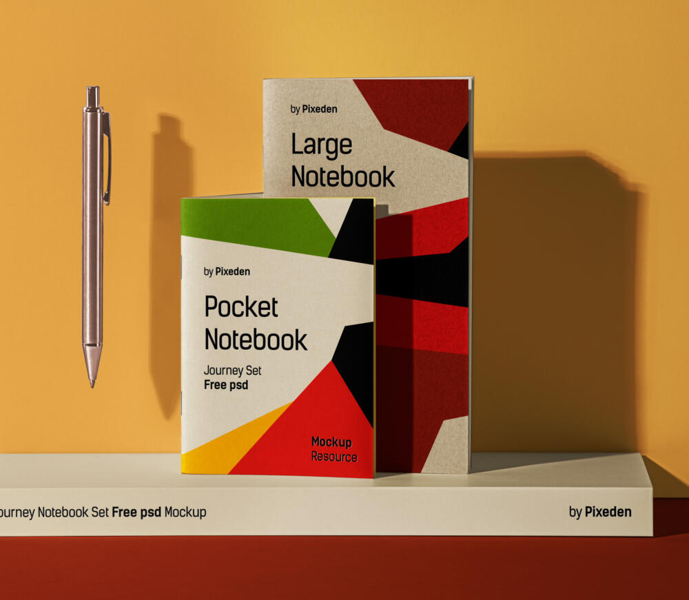 Presentation Notebook Psd Mockup Set