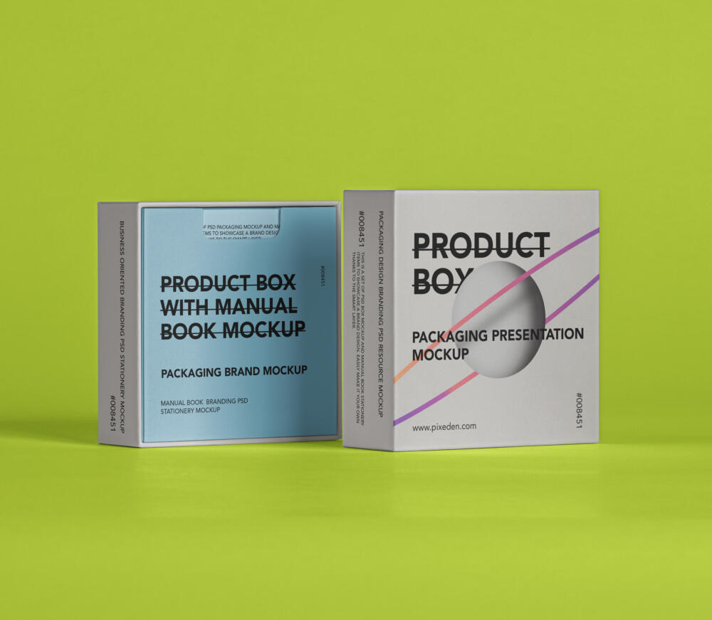 Psd Product Box Mockup Scene