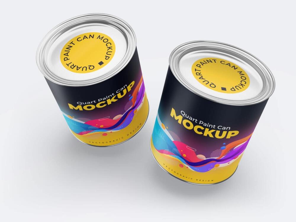 Quart Paint Can Mockups