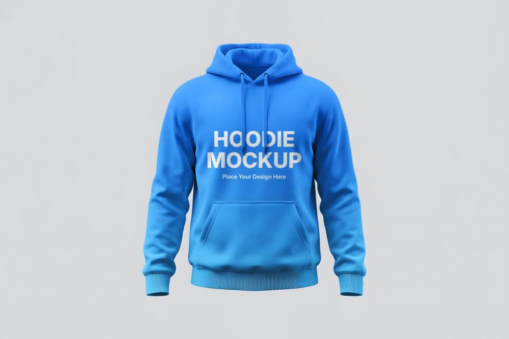 Realistic Hoodie Mockup Front View