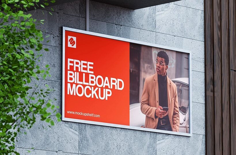Realistic Outdoor Advertising PSD |MockupShelf
